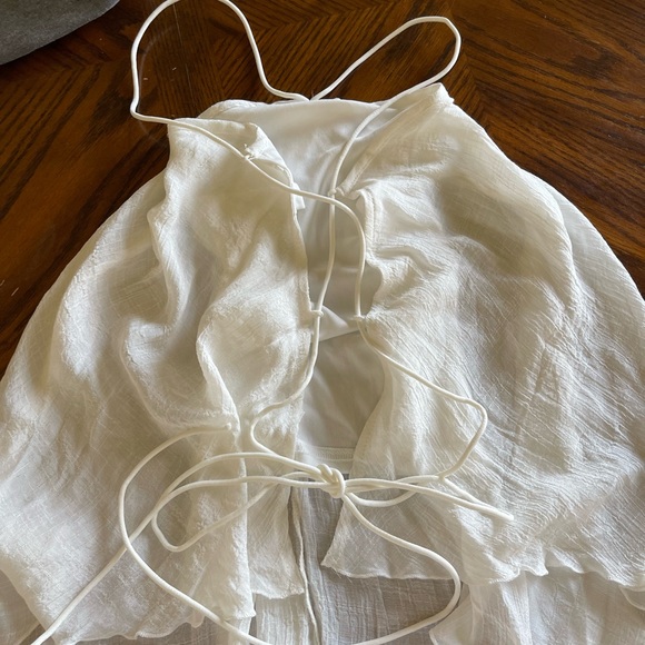 string tank top, size small, string tied in the back. - Picture 2 of 3